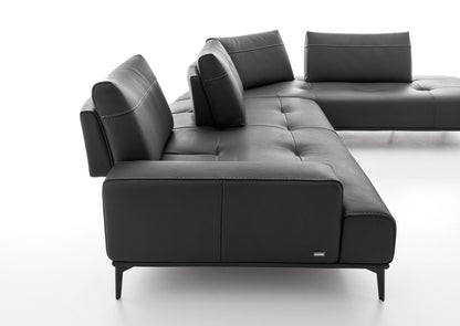 Matteo Sectional - Taupe Leather