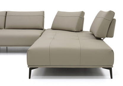 Matteo Sectional - Taupe Leather