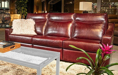Sarasota Power Sofa - Beige Leather