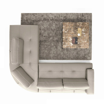 Matteo Sectional - Taupe Leather