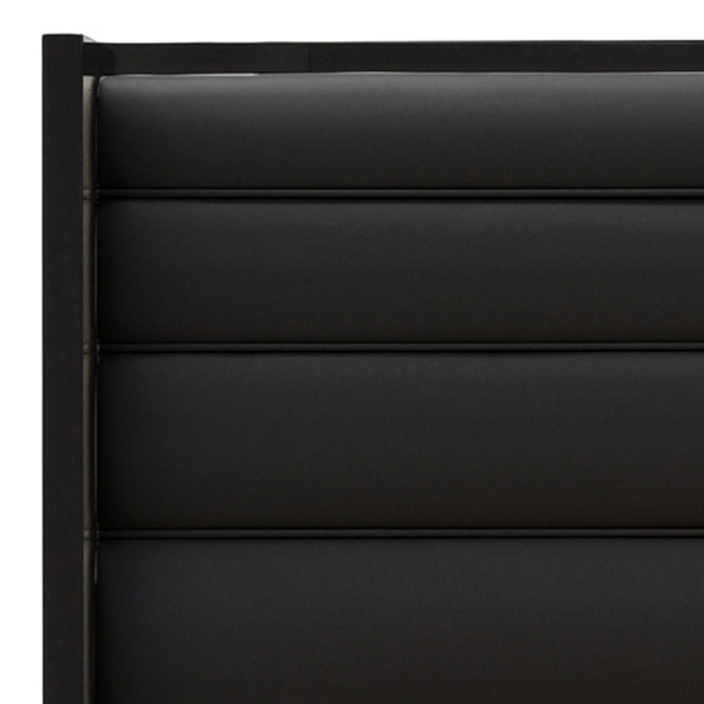Black & More Bed - Black Leather
