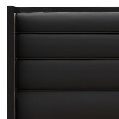 Black & More Bed - Black Leather