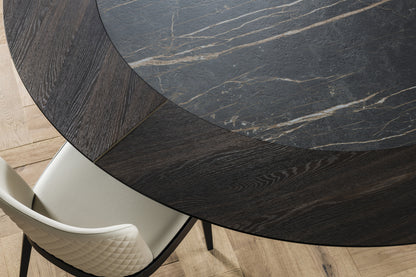 Skorpio Ker/Wood Round Dining Table