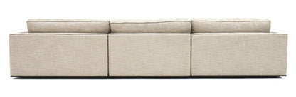 Siena 3-Seat Grand Sofa - Beige Fabric