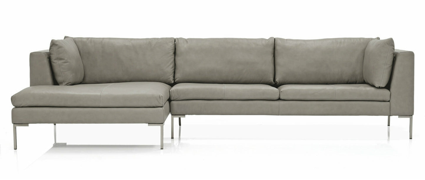 Inspiration Sectional - Grey Leather