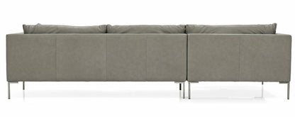 Inspiration Sectional - Grey Leather