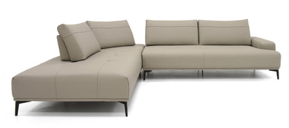 Matteo Sectional - Taupe Leather