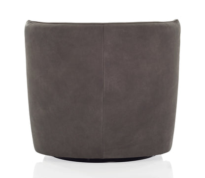 Tulip Swivel Chair - Taupe Leather