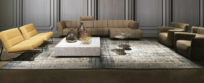 Nautilus Sectional - Khaki Leather