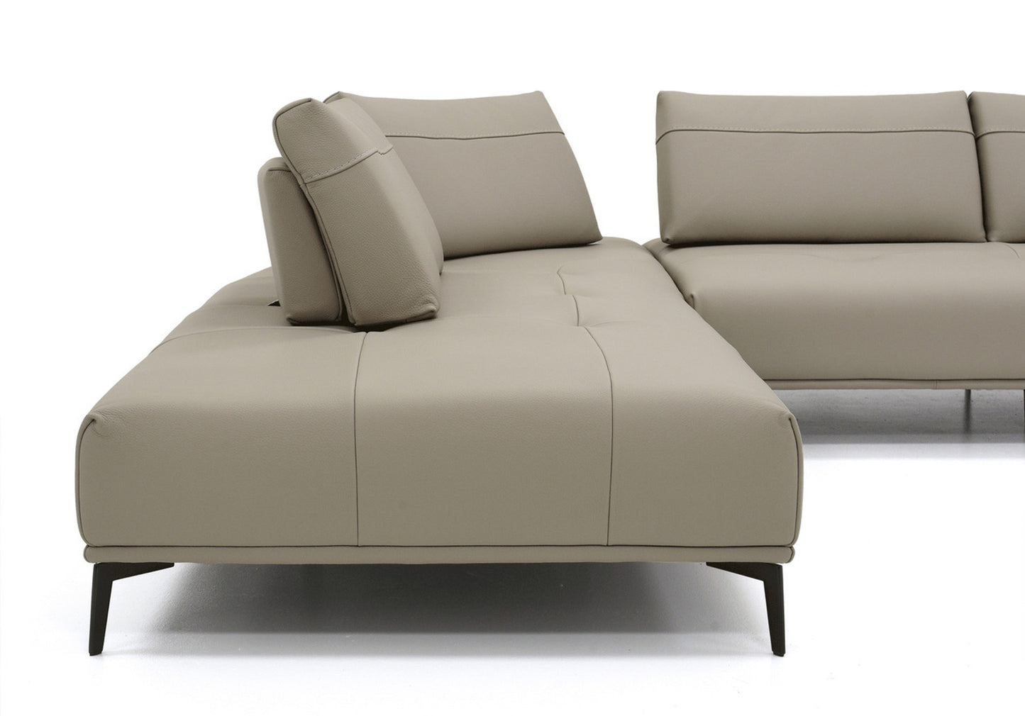 Matteo Sectional - Taupe Leather