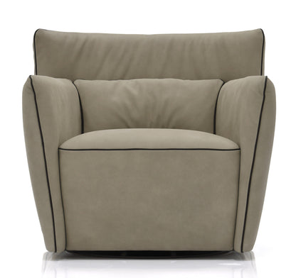 Tulip Swivel Chair - Clay Leather