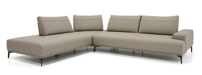 Matteo Sectional - Taupe Leather