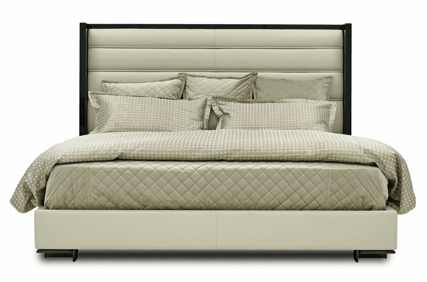 Black & More Bed - Ivory Leather