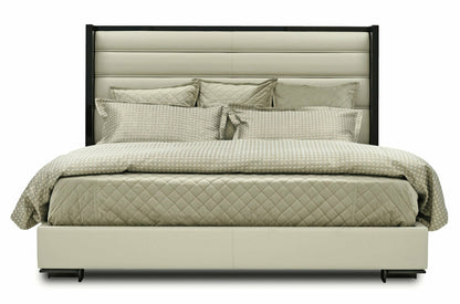 Black & More Bed - Ivory Leather
