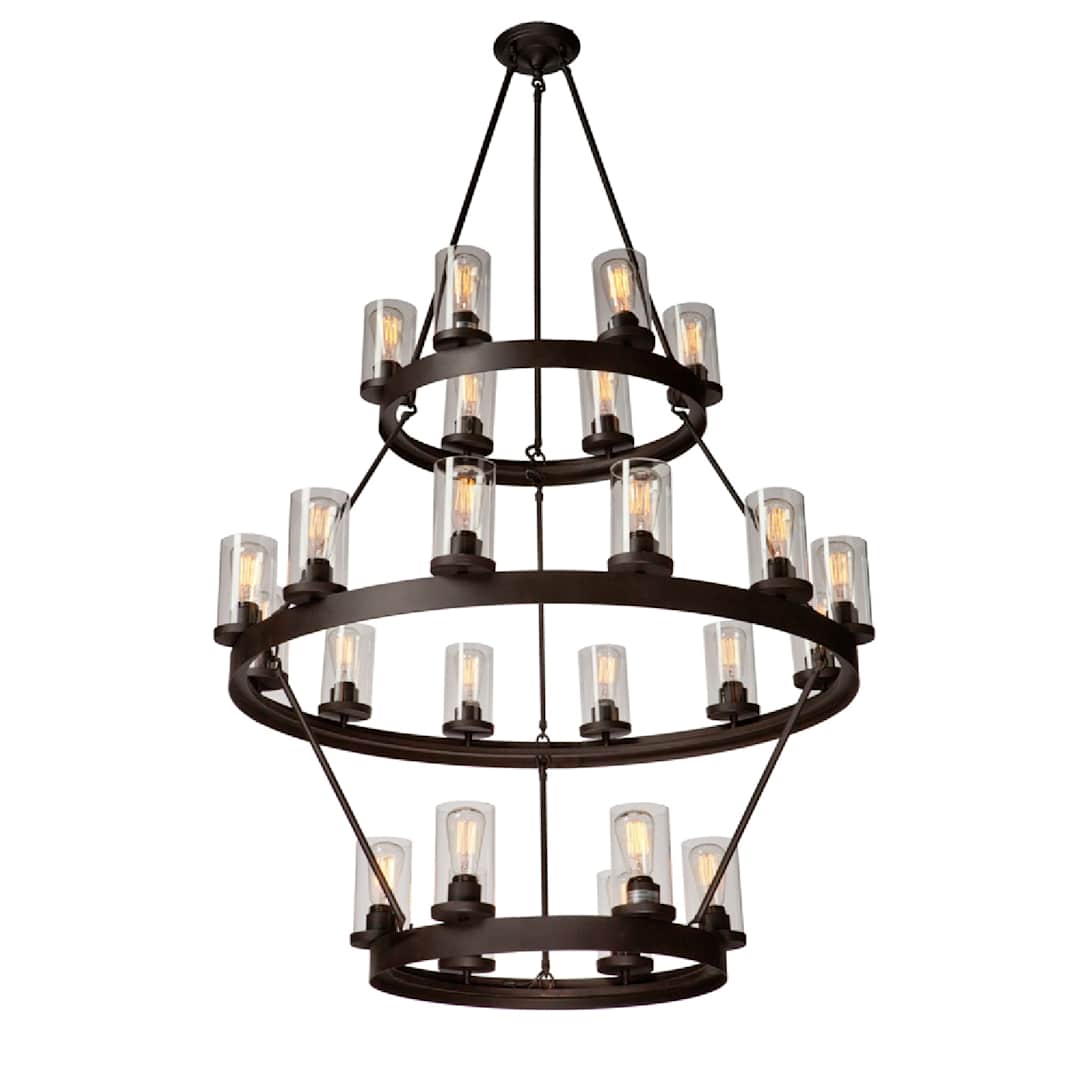 Melno Park 24 Light 42" Wide Pillar Candle Style Chandelier