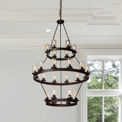 Melno Park 24 Light 42" Wide Pillar Candle Style Chandelier