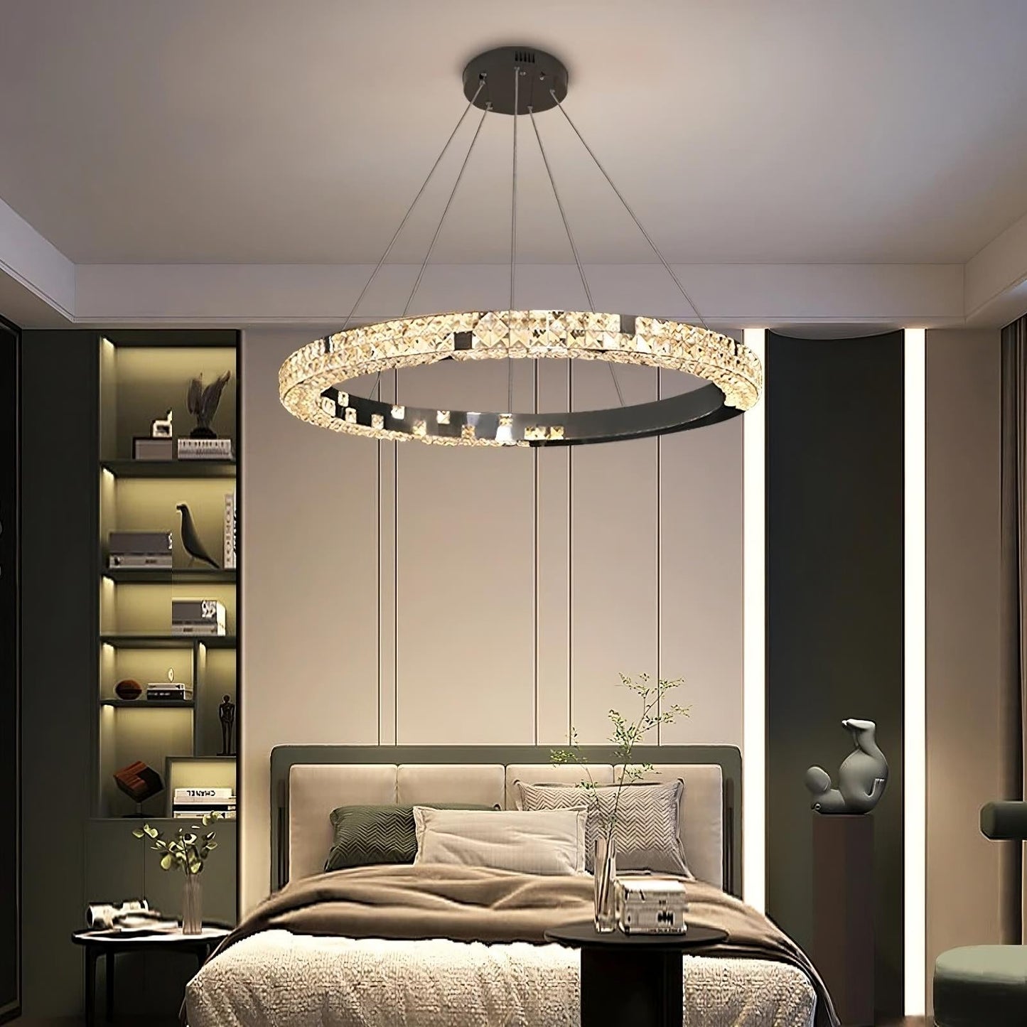 Bacci Crystal RingModern Chandelier