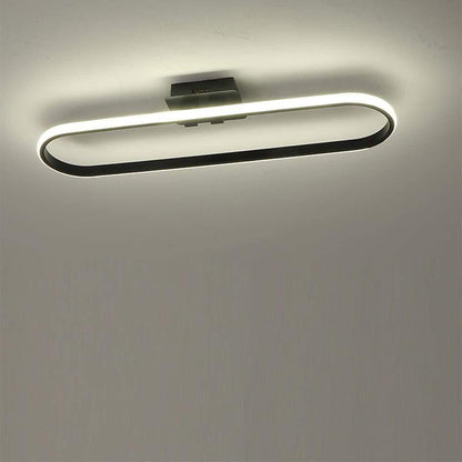 Rounded Rectangle Dimmable LED Contemporary Ceiling Light Flush Mount Lighting