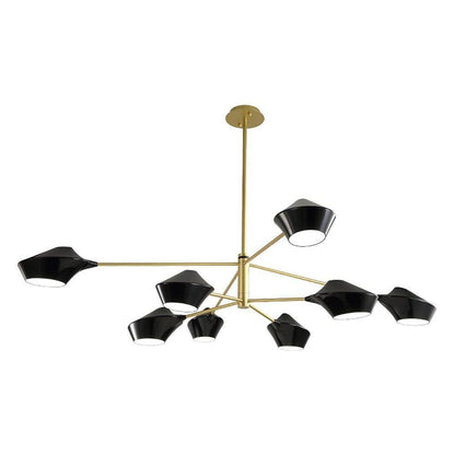 8-light Artistic LED Industrial Sputnik Chandelier Hanging Ceiling Lights