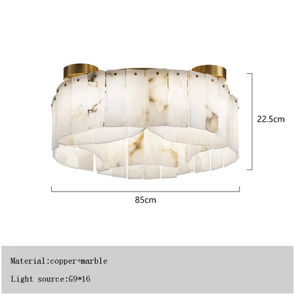 Moonshade Natural Marble Ceiling Light Fixture