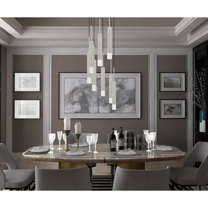 8 Light 16" Wide LED Multi Light Pendant
