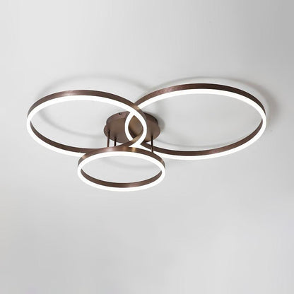 3 Circles Metal Dimmable LED Modern Flush Mount Ceiling Lighting