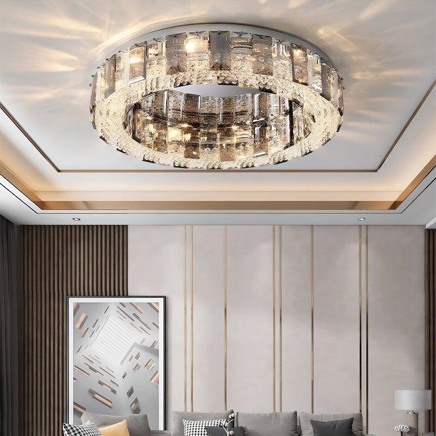 Lancia Crystal Ceiling Light Fixture