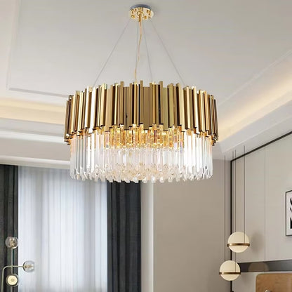Gio Gold Plated Crystal Chandelier
