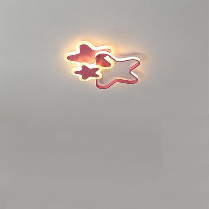 Triple Star Flush Mount Light LED Ceiling Light for Baby Kids Lighting