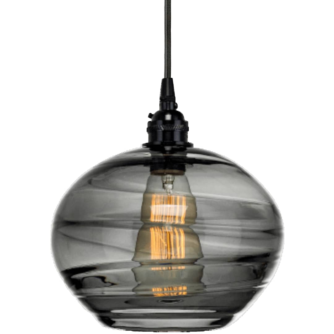 Coppa 22" Wide Artisan Crafted Optic Glass 5 Light Pendant