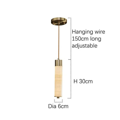 Moonshade Natural Marble Pendant Light Fixture