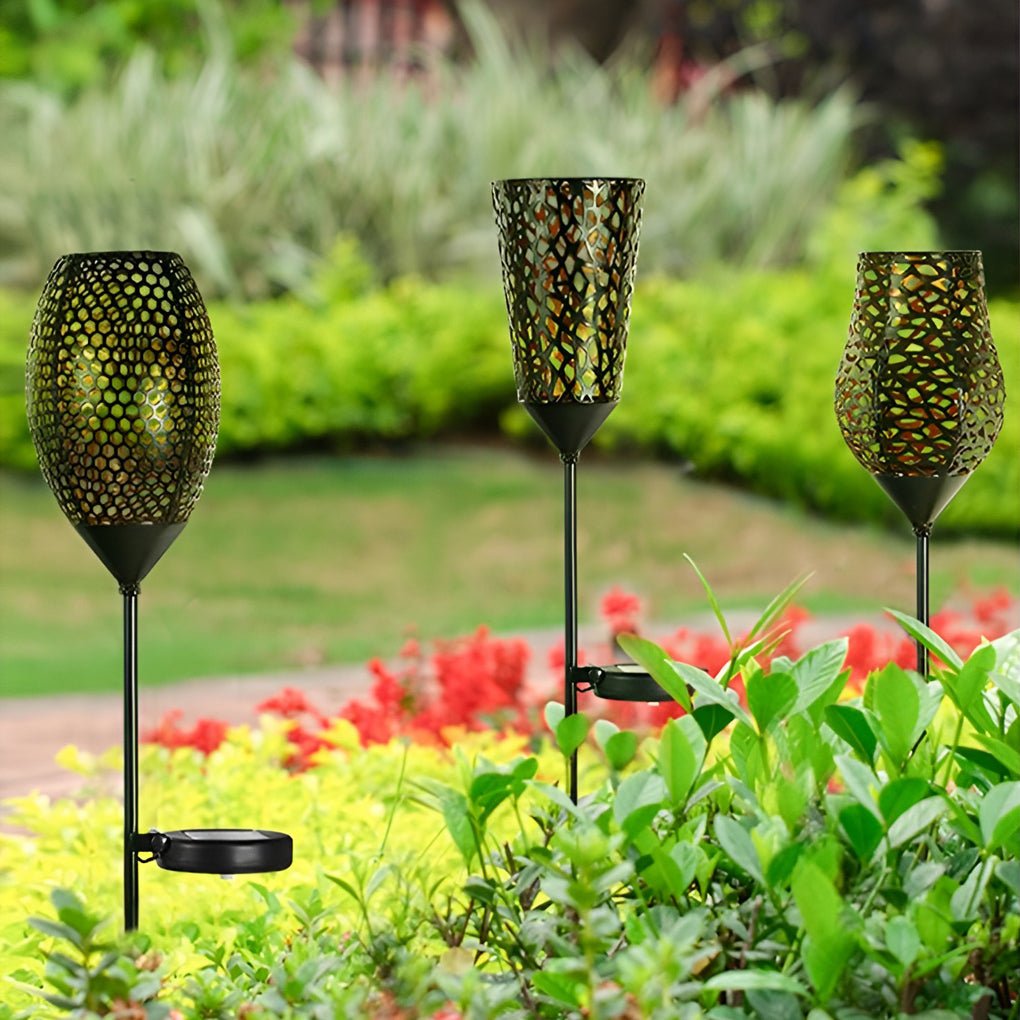 Creative Vintage Solar Outdoor Post Lights LED Garden Lights Pole Lamp Patio Lights