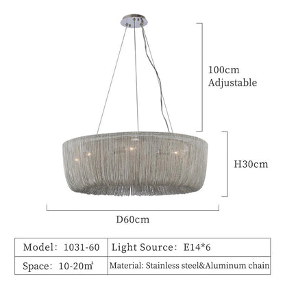 Cadena Chain Tassel Chandelier Light