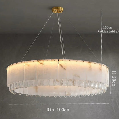 Marble & Crystal Modern Chandelier