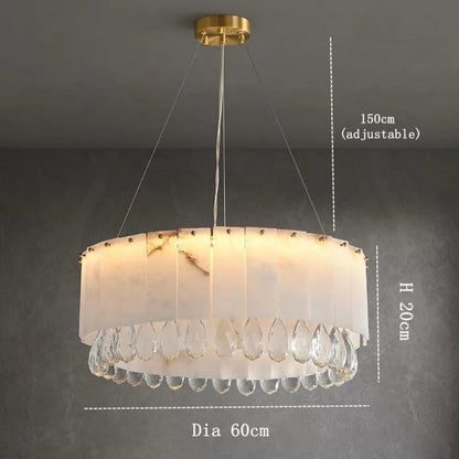 Marble & Crystal Modern Chandelier