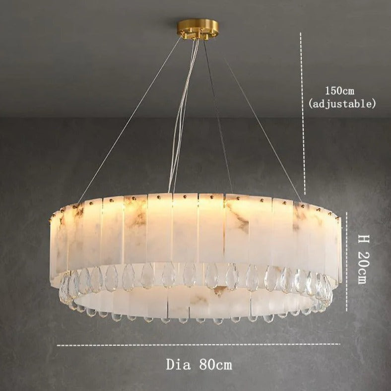 Marble & Crystal Modern Chandelier