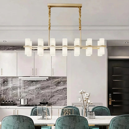 Moonshade Marble & Copper Chandelier