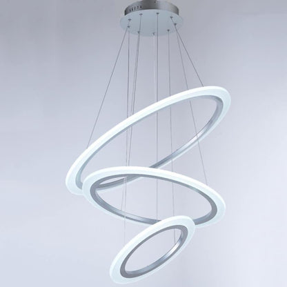 3-Ring Modern Mid Century Chandelier