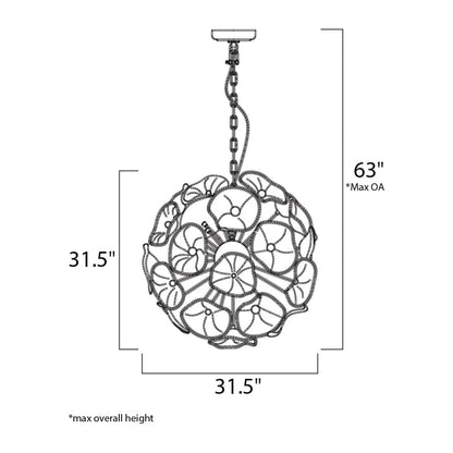 Fiori 31" 28 Light Pendant