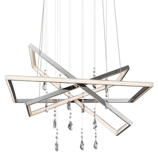 Maze 7 Light 28" Wide LED Crystal Ring Chandelier