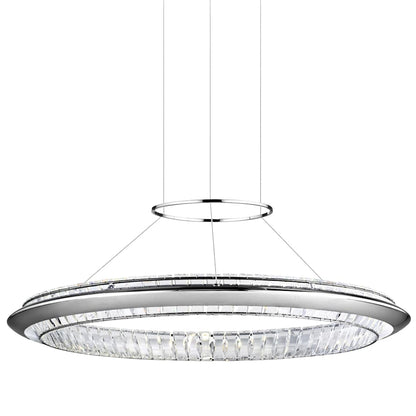 Joez 5 Light 39" Wide LED Crystal Ring Chandelier
