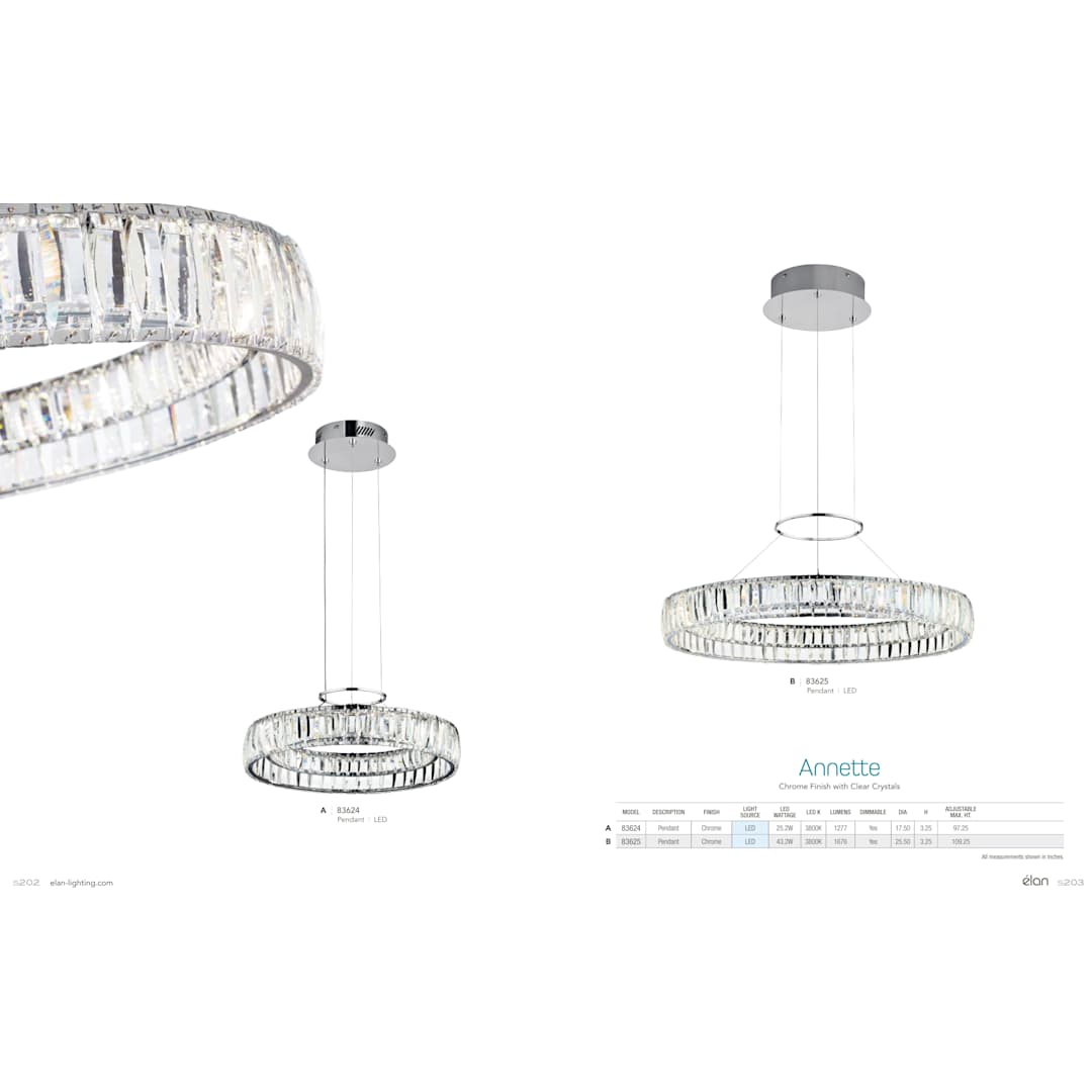 Annette 25" Wide LED Pendant