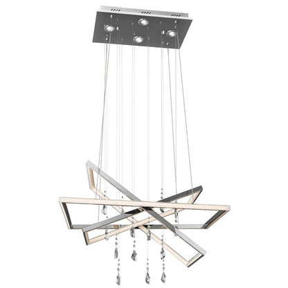 Maze 7 Light 28" Wide LED Crystal Ring Chandelier