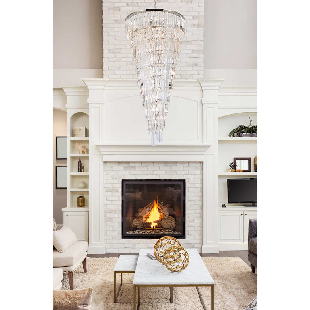Sydney 42 Light 37" Wide Crystal Waterfall Chandelier