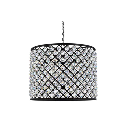 Madison 12 Light 36" Wide Crystal Drum Chandelier with Clear Royal Cut Crystals