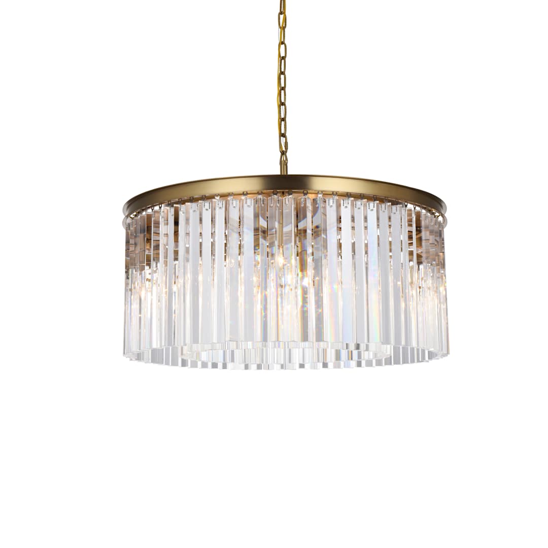 Sydney 8 Light 32" Wide Crystal Drum Chandelier