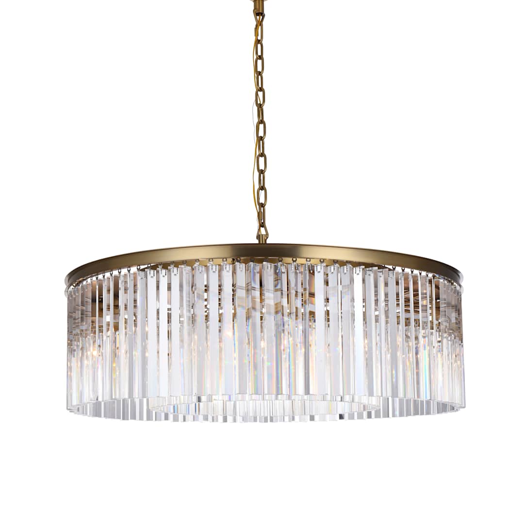 Sydney 10 Light 44" Wide Crystal Drum Chandelier