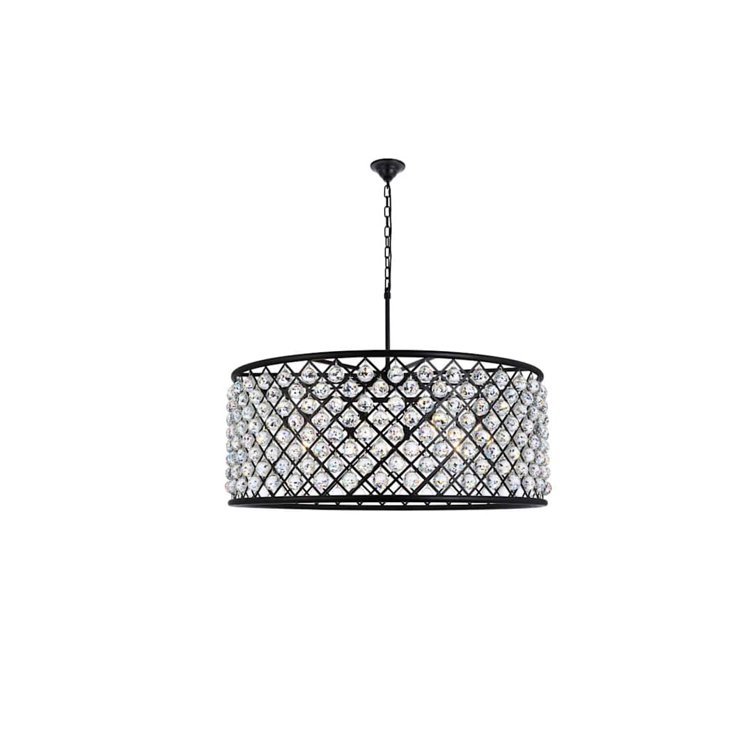 Madison 10 Light 44" Wide Crystal Drum Chandelier with Clear Royal Cut Crystals