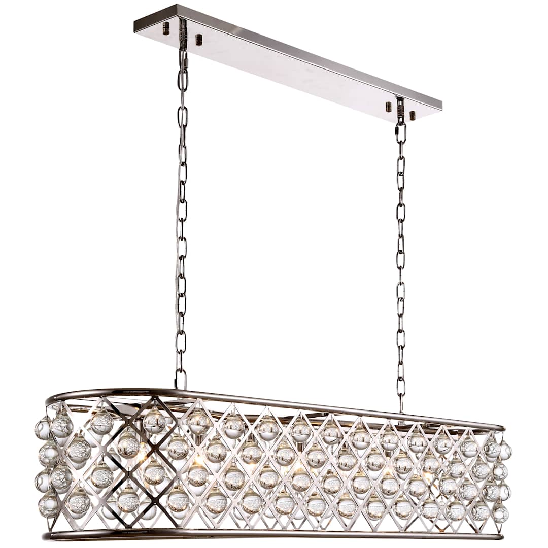 Madison 7 Light 50" Wide Crystal Linear Chandelier with Clear Royal Cut Crystals