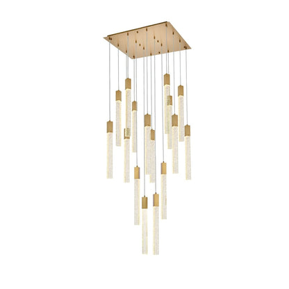 Weston 16 Light 30" Wide LED Crystal Multi Light Pendant with Clear Crystal Accents